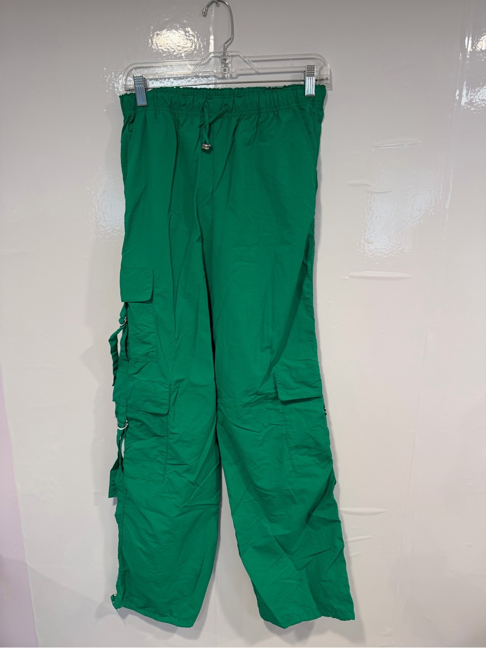 Green Love Tree Cargo Drawstring‎ Waist Pants